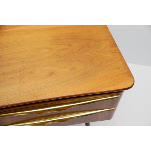 Large Desk with Brass Details, Germany, 1950s For Sale - Image 17 of 18