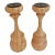 Set of 2 Wood Candle Stands For Sale