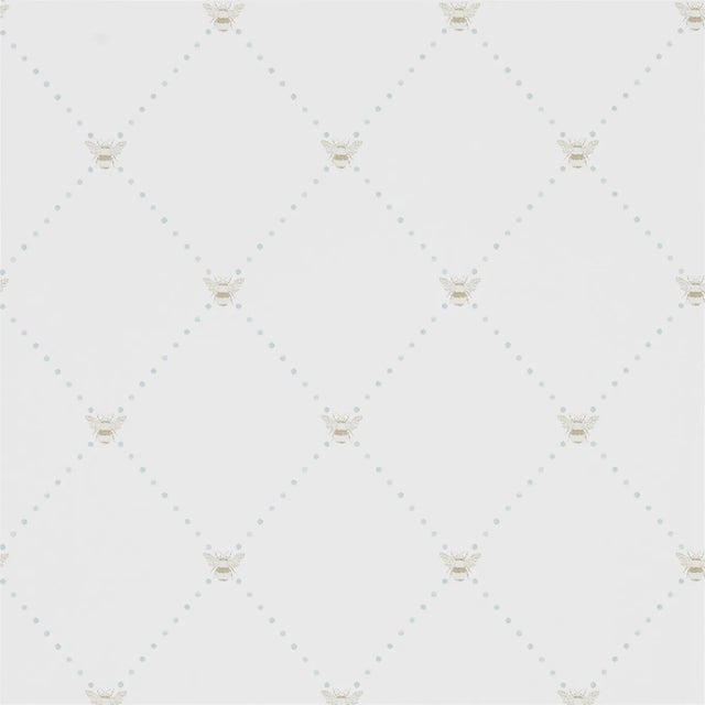 Sanderson Nectar Wallpaper in Mineral/Dove For Sale