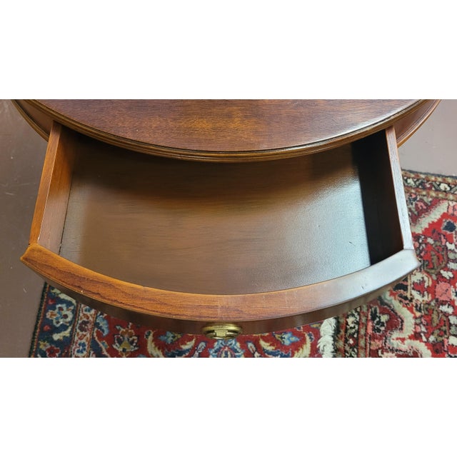 Wood 1940s Mahogany Drum Center Table For Sale - Image 7 of 16