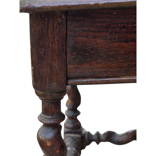 Late 19th Century Pair of Oak Barley Twist Nesting Tables For Sale - Image 5 of 12