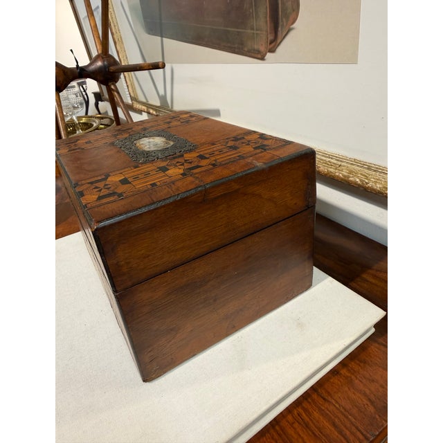 Antique Walnut Marquetry Box For Sale In Houston - Image 6 of 8