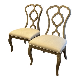 Bernhardt Marquesa Gray Cashmere Side Chairs- Set of 2 For Sale