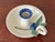 Charming New England studio pottery candleholder with blueberries in relief. Signed Joel, Maine, '89 Please see condition...