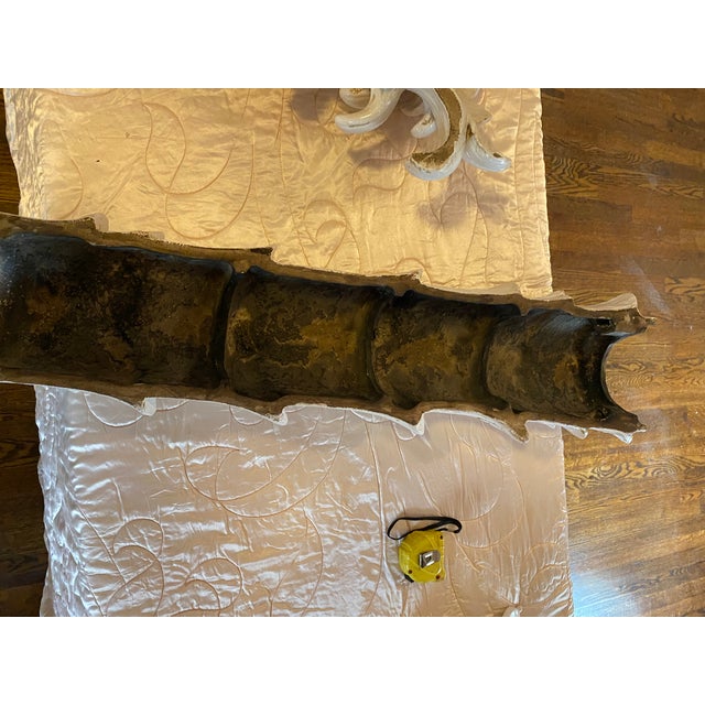 Monumental Continental Glazed Terracotta Palm Tree and Chinoiserie Stove For Sale - Image 14 of 14
