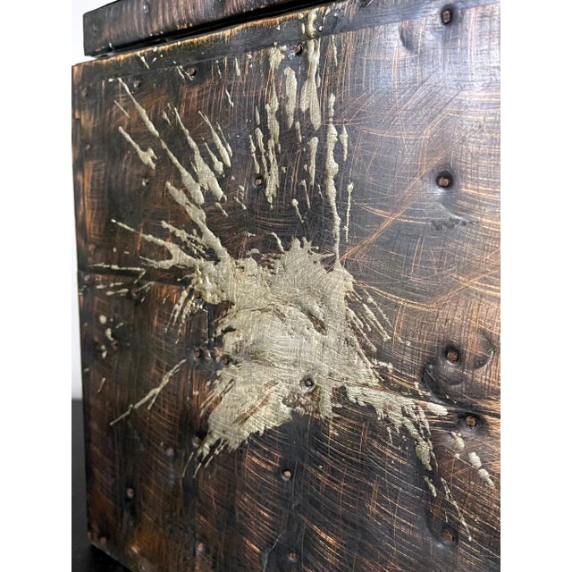 Brutalist Metal Patchwork Box with Insert Paul Evans For Sale In Atlanta - Image 6 of 13
