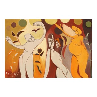 Arnold Weber, Three Cubist Figures, Painting For Sale