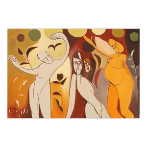 Arnold Weber, Three Cubist Figures, Painting
