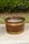An English oval oak planter from the late 19th century with brass braces and liner. Used as a wine cooler or a planter,...