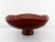 Red Glazed Ceramic Pedestal Bowl For Sale - Image 4 of 5