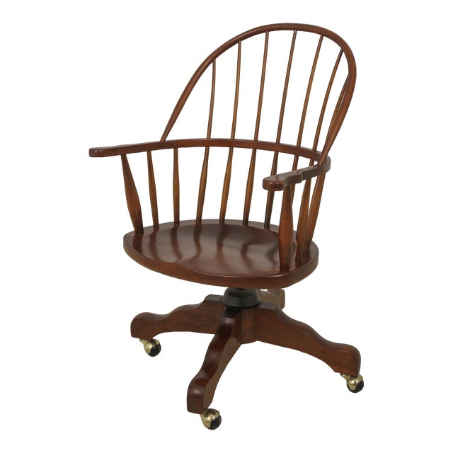 Frederick Duckloe Windsor Style Cherry Desk Chair Chairish