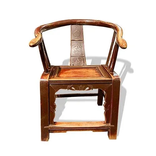 Wood 1950s Vintage Asian Chair For Sale - Image 7 of 7