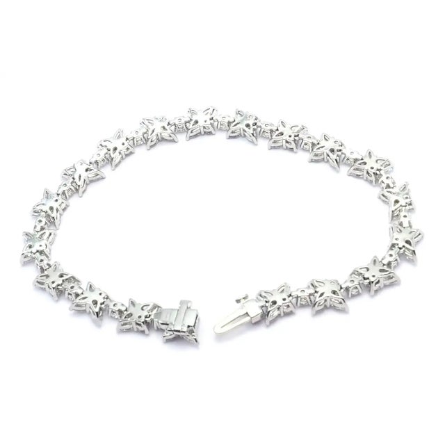 Contemporary Tiffany & Co Victoria Diamond Mixed Cluster Platinum Bracelet For Sale - Image 3 of 10