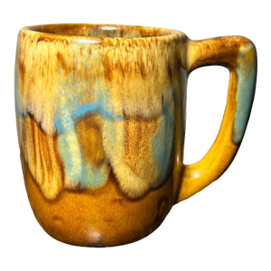 Vintage 1970’s Hot Springs Booger Hollow, Arkansas Art Pottery Drip Glaze Clay Coffee Mug