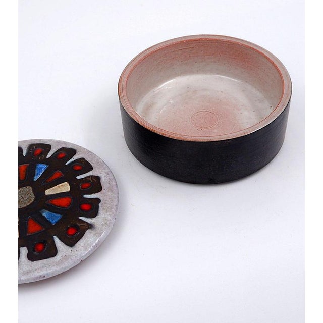 Ceramic Mid-Century Ceramic Jewelry Box by Perignem, Belgium, 1950s For Sale - Image 7 of 11