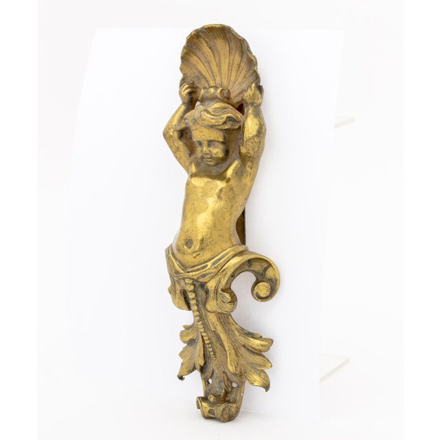 Early 20th Century Rococo Style Gilt Bronze Architectural Mounts, 2 For Sale - Image 5 of 12