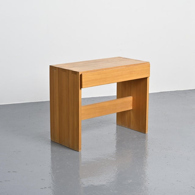 1970s Pine Desk from Maison Regain, France, 1970s For Sale - Image 5 of 9