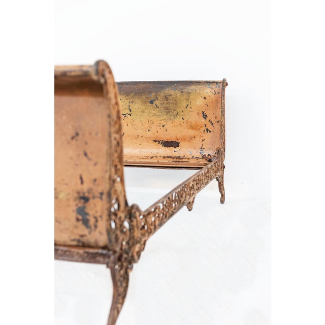 Antique Industrial Single Bed in Wrought Iron, 1890s For Sale - Image 11 of 14