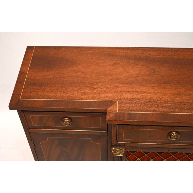 Vintage Georgian Style Grill Front Sideboard, 1930 For Sale - Image 6 of 11