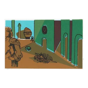 1960s David Drome Surrealist Serigraph