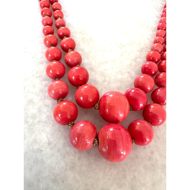 Mid-Century Modern Vintage Boho Glass Beaded Hollywood Glam Necklace For Sale - Image 3 of 5