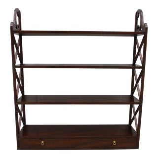 Kittinger Mahogany Williamsburg Adaptation Wall Mount Shelf Unit For Sale