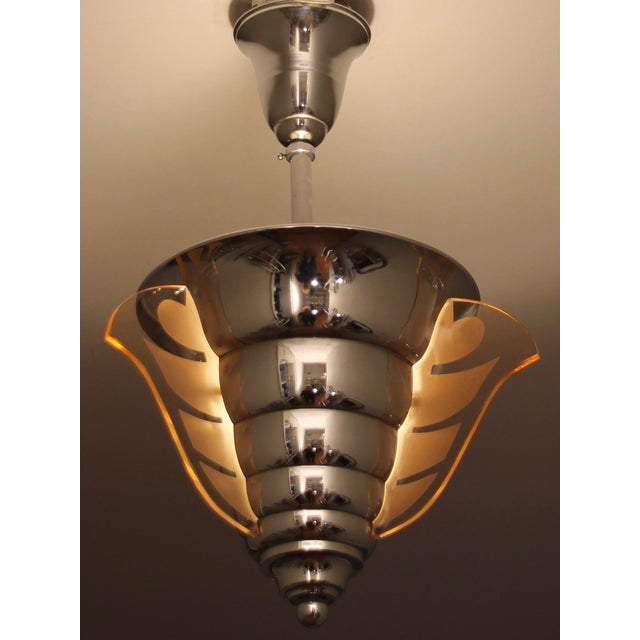 Art Deco Pendant Lamp by Henri Petitot for Maison Petitot, 1930s For Sale - Image 11 of 11