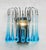Mid-Century Modern Wall Light in Blue Murano Glass and Chrome by Paolo Venini, 1970s, Set of 2 For Sale - Image 3 of 8