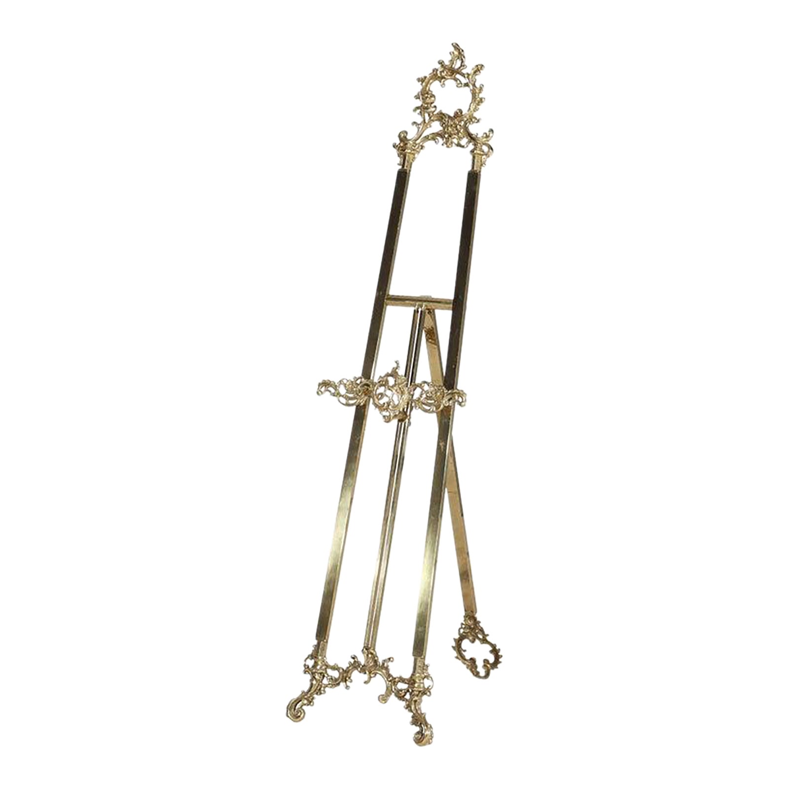 Vintage French Rococo Style Adjustable Brass Art Display Easel 20thC ...