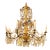 18th Century Italian Giltwood and Crystal Chandelier For Sale