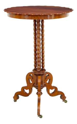 Antique Mahogany Bobbin Turned Occasional Table, 1890