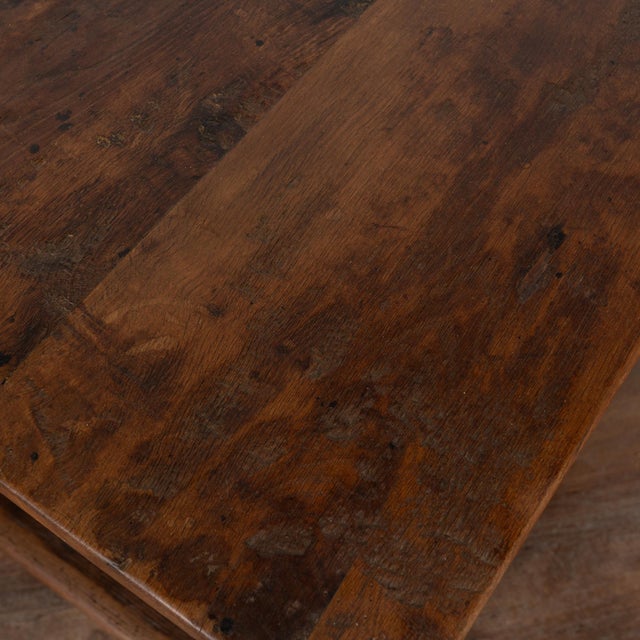 Baroque Danish Oak Side Table Console With Single Drawer For Sale - Image 10 of 16