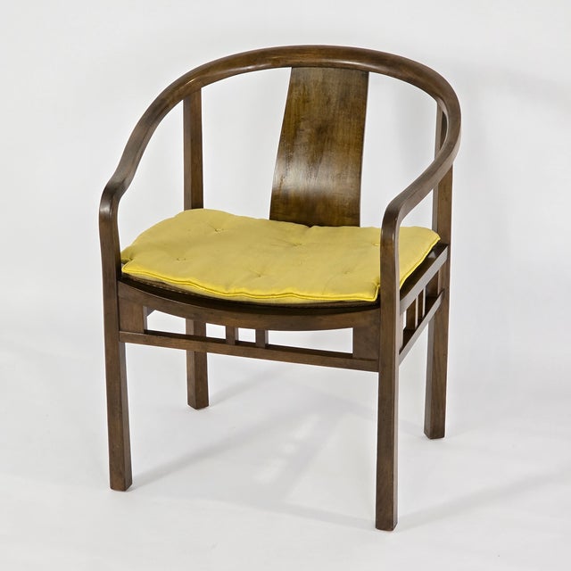 Michael Taylor for Baker Furniture MCM Asian-Style Dining/Club Chairs - Set of 4 For Sale - Image 9 of 10