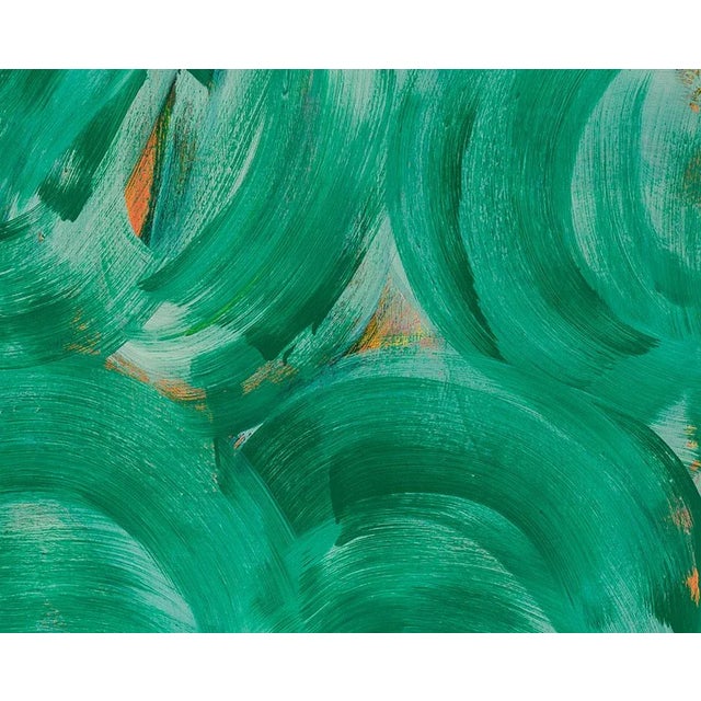 Abstract Anne Russinof "Green Whirl", Painting For Sale - Image 3 of 4