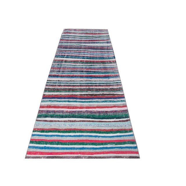 Vintage handwoven decorative kilim rug from Adana region of Turkey. Approximately 50-60 years old. In very good condition.