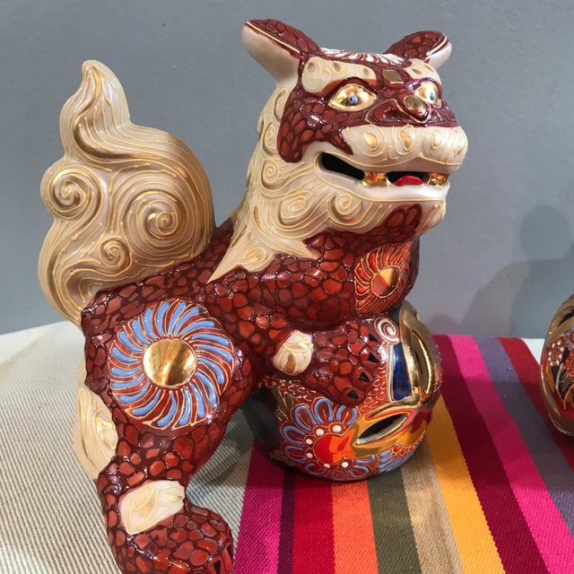 Vintage Andrea by Sadek Ornate Ceramic Foo Dogs A Pair Chairish