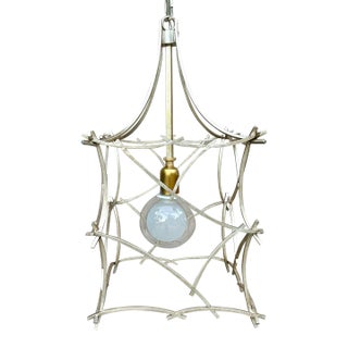 Vintage Hollywood Regency Pagoda Pendant Chandelier For Sale