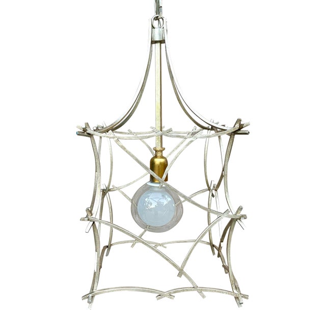Vintage Hollywood Regency Pagoda Pendant Chandelier For Sale