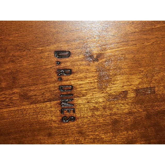 Brown Dr Dimes Cherry Large Farmhouse Dining Room Table Benchmade For Sale - Image 8 of 8