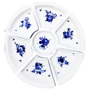 Royal Copenhagen Blue Flowers Curved Lazy Susan - 7 Pcs