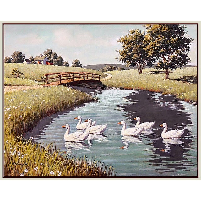 Message us to inquire about custom framing options! (Included for free with every purchase) This painting measures a...