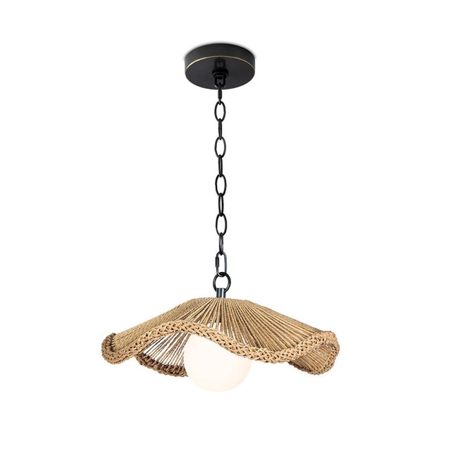 Tan Provence Cafe Rope Pendant, Small For Sale - Image 8 of 8
