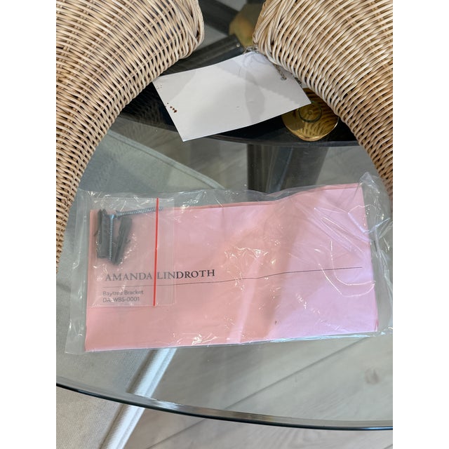 Pair Amanda Lindroth "Baytree" Wicker Brackets For Sale - Image 9 of 10