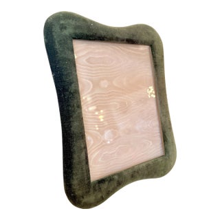 Sculptural Green Velvet Picture Frame For Sale