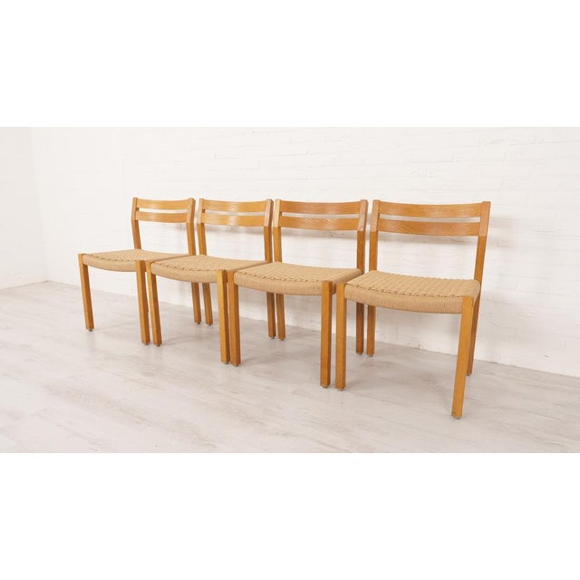 Vintage Dining Chair in Oak by Jorgen Henrik Møller, Set of 4 For Sale - Image 4 of 17