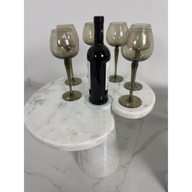 Luminescent Smoke Grey Wine Glasses, 1940s, Set of 6 For Sale - Image 9 of 12