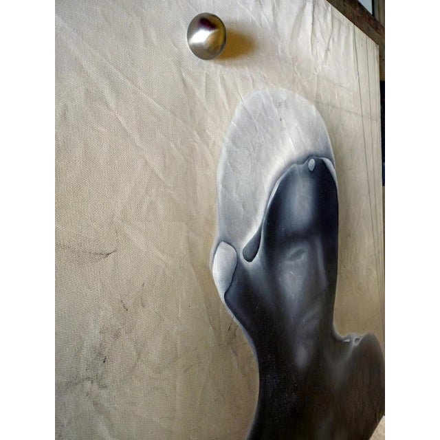 Black Stefano Mazzolini, Riaci, 2025, Oil on Canvas For Sale - Image 8 of 13