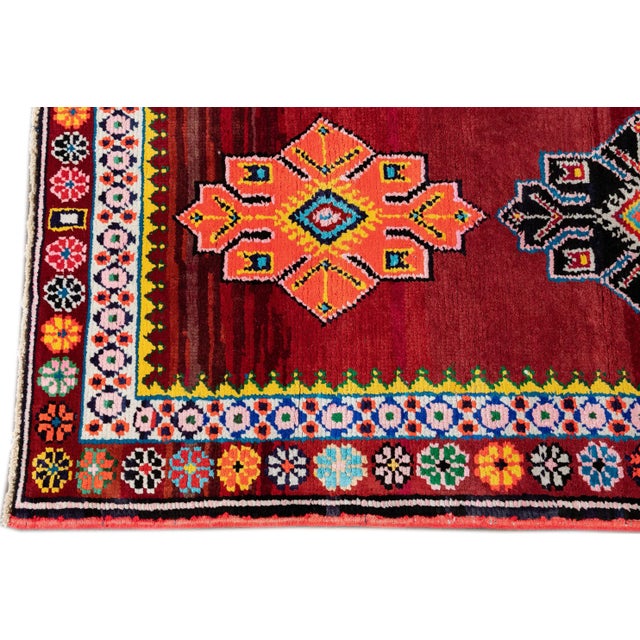 Mid-20th Century Vintage Turkish Anatolian Runner Rug For Sale - Image 4 of 10