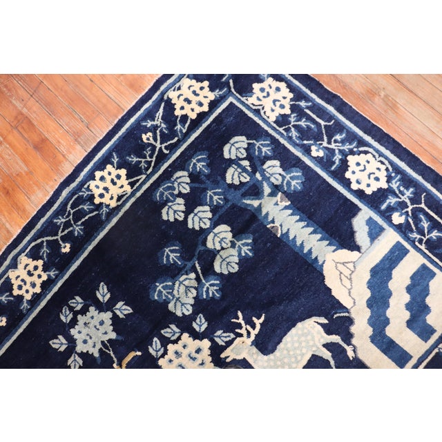 Early 20th Century Chinese Peking Pictorial Rug - 4'4" x 6'10" For Sale In New York - Image 6 of 18