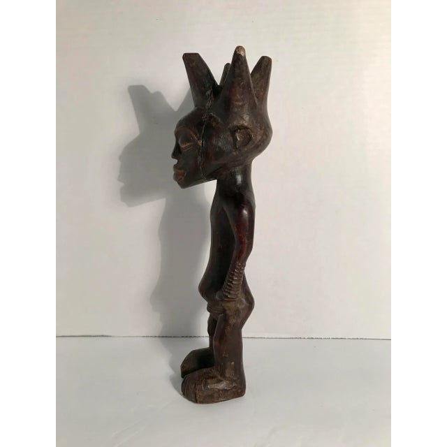 Vintage Pende Miniature Wood Statue African Art For Sale - Image 4 of 8